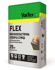 Посилений клей для плитки еластичний Vartex FLEX, 25 кг