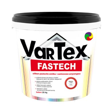 Декоративна силіконова штукатурка Vartex Fastech Silikon, 25 кг